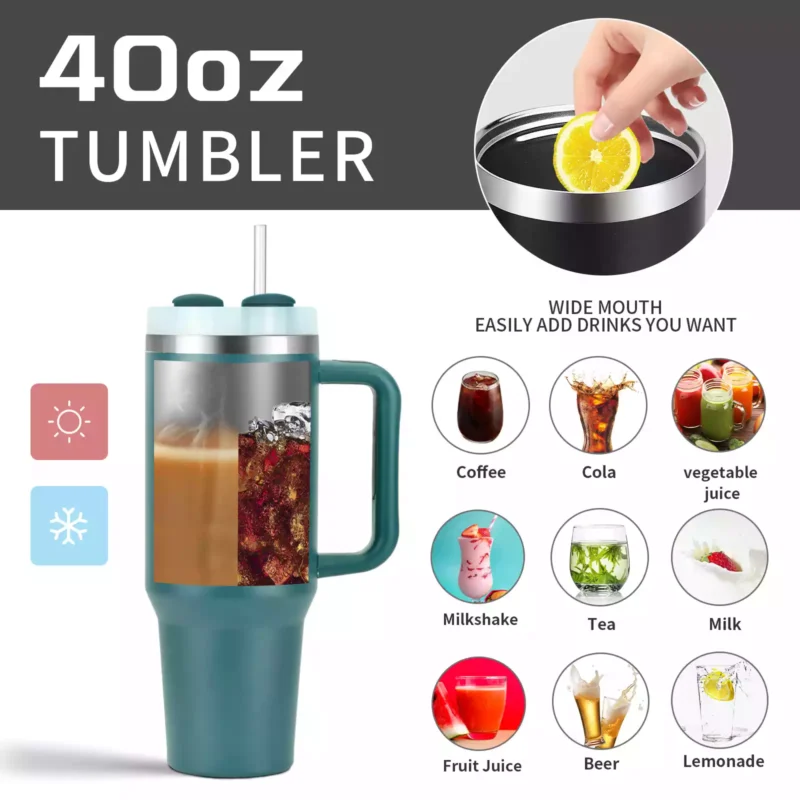 40oz Stainless Steel Insulated Tumbler (5) 40oz Stainless Steel Insulated Tumbler