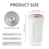 Stainless Steel Coffee Cup with Lid (2) Stainless Steel Coffee Cup with Lid