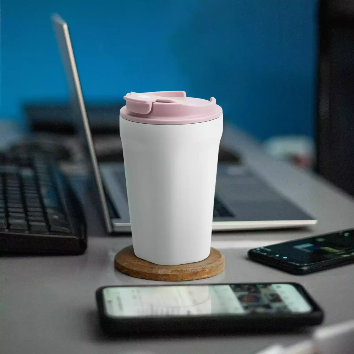 Stainless Steel Coffee Cup with Lid
