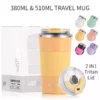 Stainless Steel Coffee Travel Cup (2) Stainless Steel Coffee Travel Cup