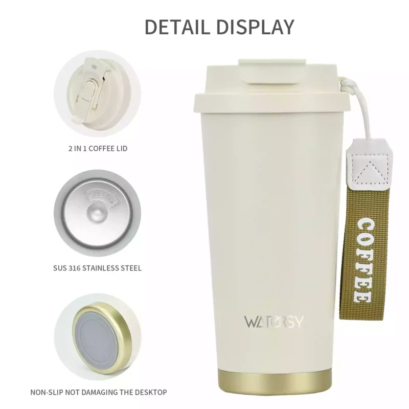 Stainless Steel Coffee Tumbler (1) Stainless Steel Coffee Tumbler