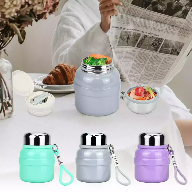 Stainless Steel Thermal Bottle (2) Factory Direct Large Stainless Steel Thermal Bottle with Cup – Portable Coffee & Tea Insulated Water Bottle